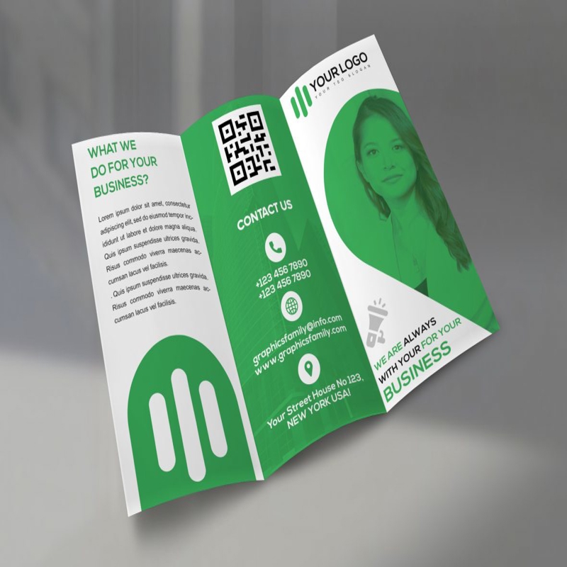 فایل قالب بروشور سه لت فتوشاپ قابل ویرایش - Editable Tri Fold Photoshop Brochure Template