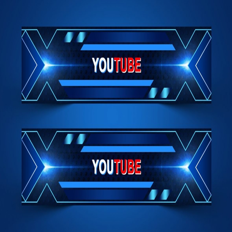 فایل طرح هنری کانال یوتیوب قابل ویرایش (PSD) - Editable YouTube Channel Art Design PSD