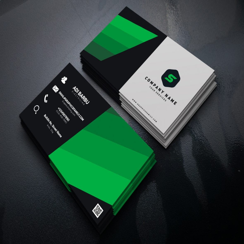 فایل طرح PSD کارت ویزیت برقکار - Electrician PSD Business Card Template
