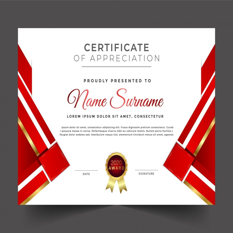 فایل الگوی گواهی زیبا - Elegant Certificate Template