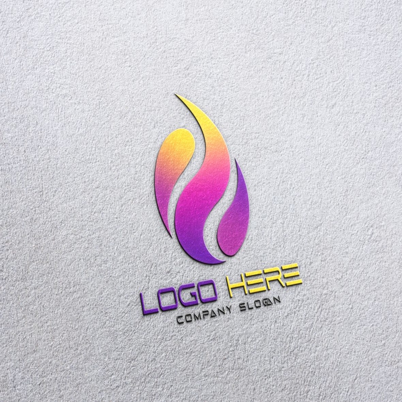 فایل ماکت لوگوی زیبا روی کاغذ سفید - Elegant logo mockup on white paper