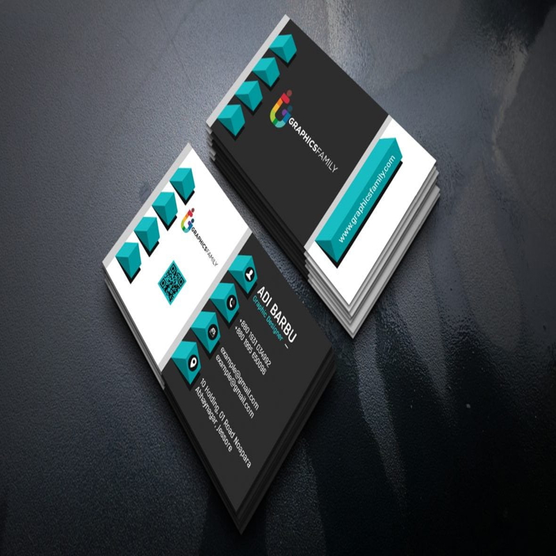 فایل قالب کارت ویزیت سه بعدی زیبا و واقع گرایانه PSD - Elegant Realistic 3D Business Card Template Psd