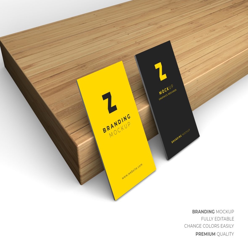 فایل کارت ویزیت زیبا با پس زمینه چوبی واقع گرایانه - Elegant realistic wooden background business card