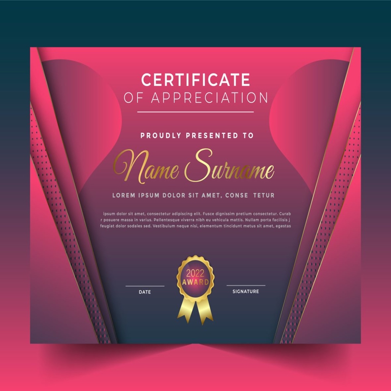 فایل سبک زیبا برای الگوی گواهی - Elegant Style for Certificate Template