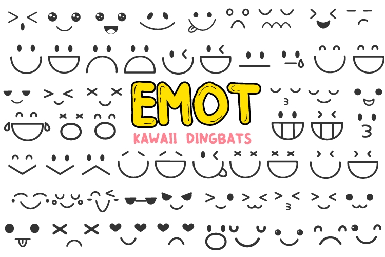 فایل فونت Emot Kawaii - Emot Kawaii Font