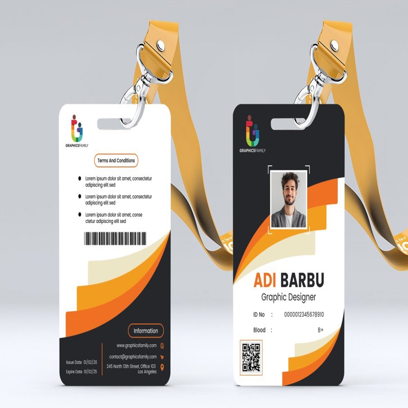 فایل طراحی الگوی اطلاعات هویتی کارت کارمندی - Employee Card Identity Information Template Design