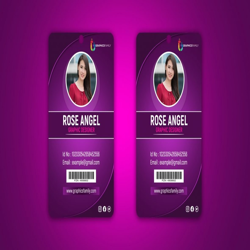 فایل طراحی کارت شناسایی کارمند - Employee Id Card Design