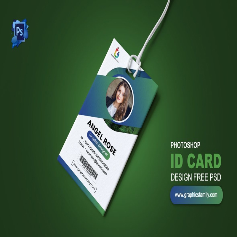 فایل نمونه طراحی کارت شناسایی کارمند - employee id card sample design