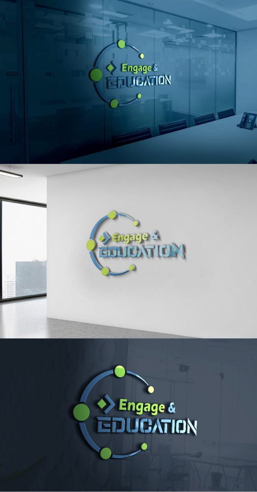 فایل قالب PSD لوگو شرکت در آموزش - Engage in Education Logo PSD Template