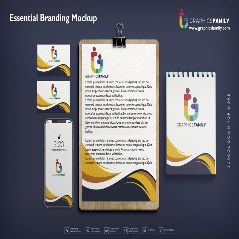 فایل ماکت برندسازی ضروری - Essential Branding Mock-Up