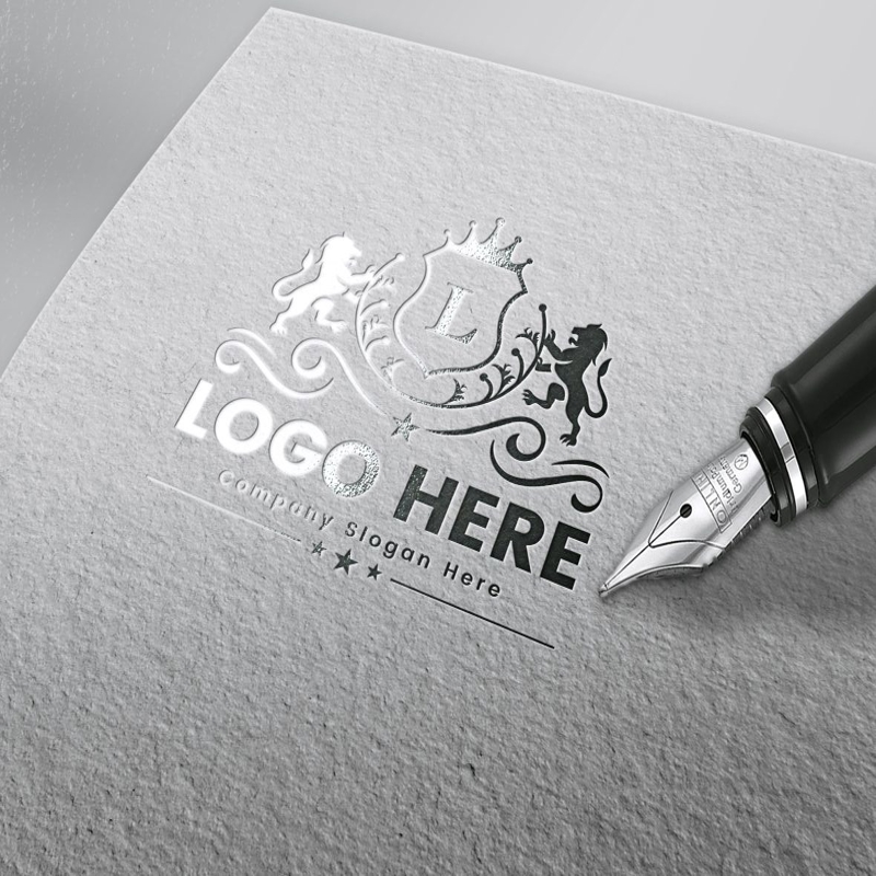 فایل موکاپ لوگوی لوکس و اختصاصی - Exclusive luxury logo mockup