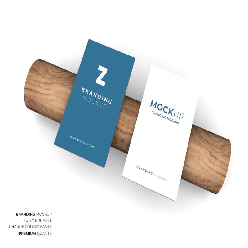 فایل طرح لایه باز کارت ویزیت فانتزی PSD - Fancy Business Card Mockup PSD