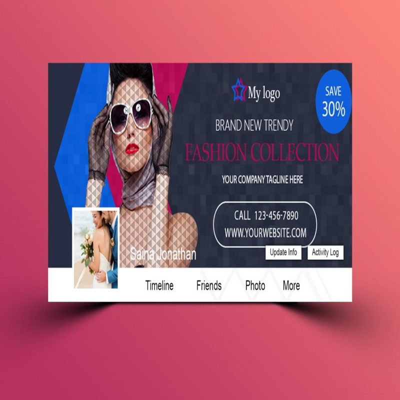 فایل قالب PSD کاور فیسبوک لباس‌های مد روز - Fashion Clothes PSD Facebook Cover Template