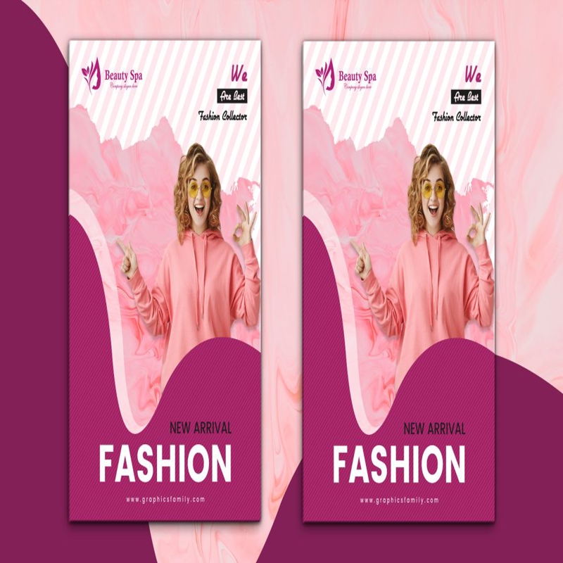 فایل الگوی طراحی بروشور مد برای تبلیغ محصول یا رویداد - Fashion Flyer Design Template for Promoting Product or Event
