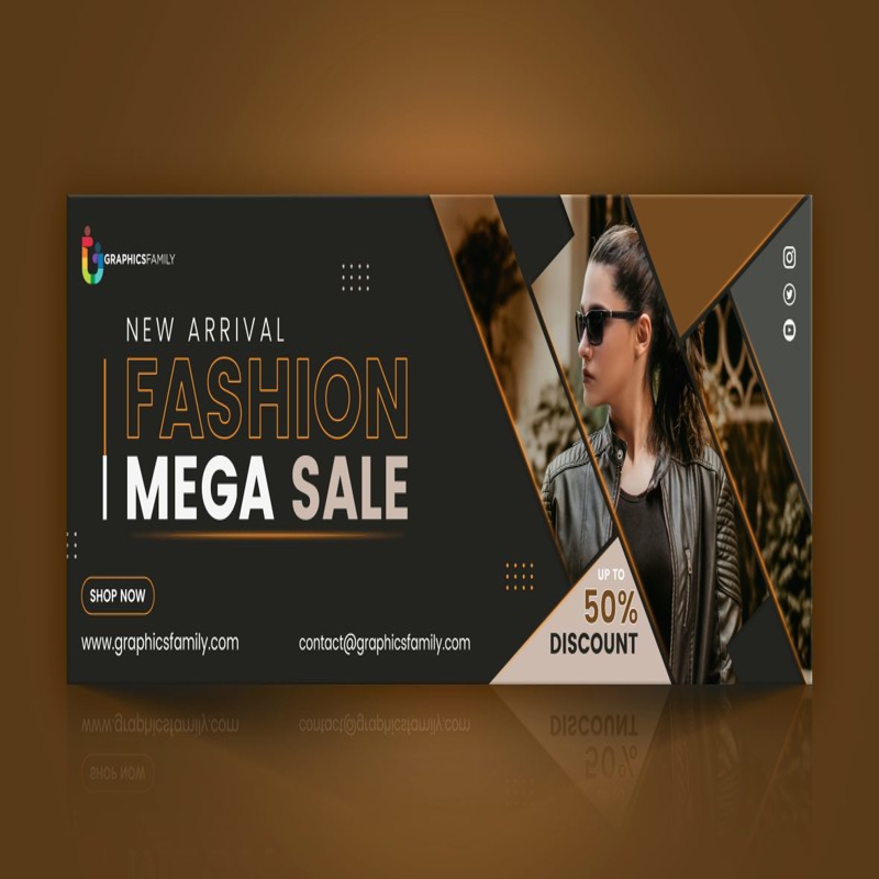 فایل طراحی کاور فیسبوک حراج مد - Fashion Sale Facebook Cover Design