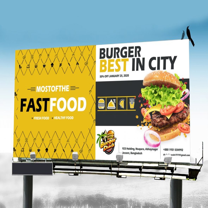فایل قالب بنر بیلبورد فست فود PSD - Fast Food PSD Billboard Banner Template