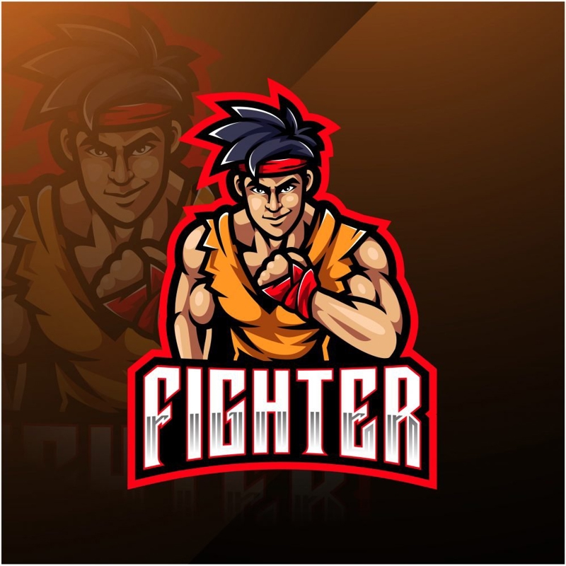 فایل لوگوی قبیله بازی های الکترونیکی مبارزان - Fighters Esports Gaming Clan Mascot Logo