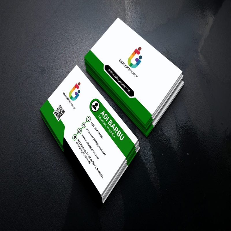 فایل طرح لایه باز کارت ویزیت برنامه ریز مالی PSD - Financial Planner Business Card Design Template PSD
