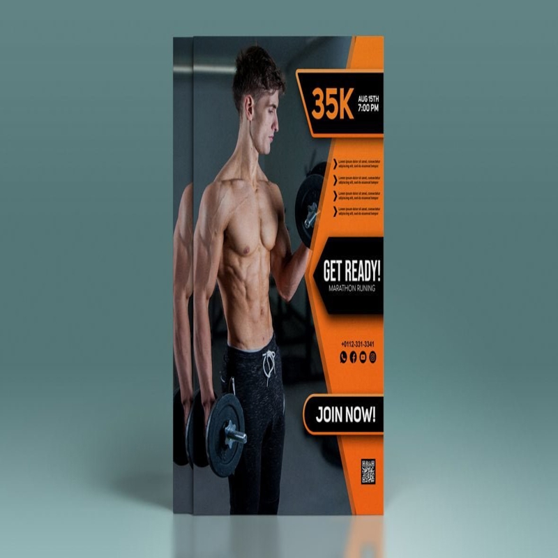 فایل الگوی بروشور تناسب اندام - Fitness Flyer Template