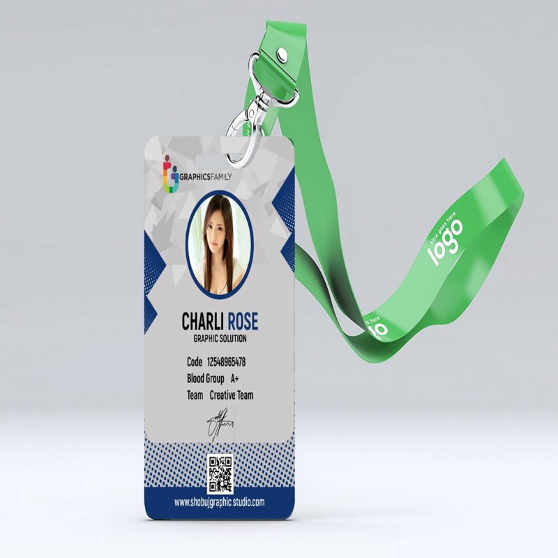 فایل قالب طراحی کارت شناسایی تخت برای دفتر psd - Flat Id Card Design Template for Office psd