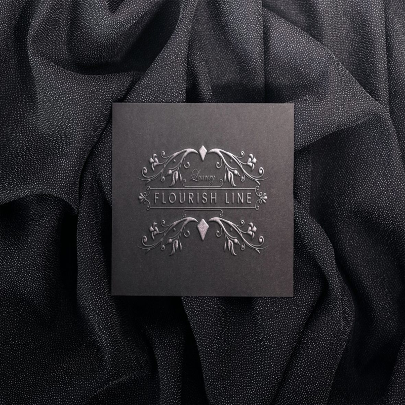 فایل تصویر برداری از الگوی لوگو خطی شکوفا - Flourish line logotype template vector image