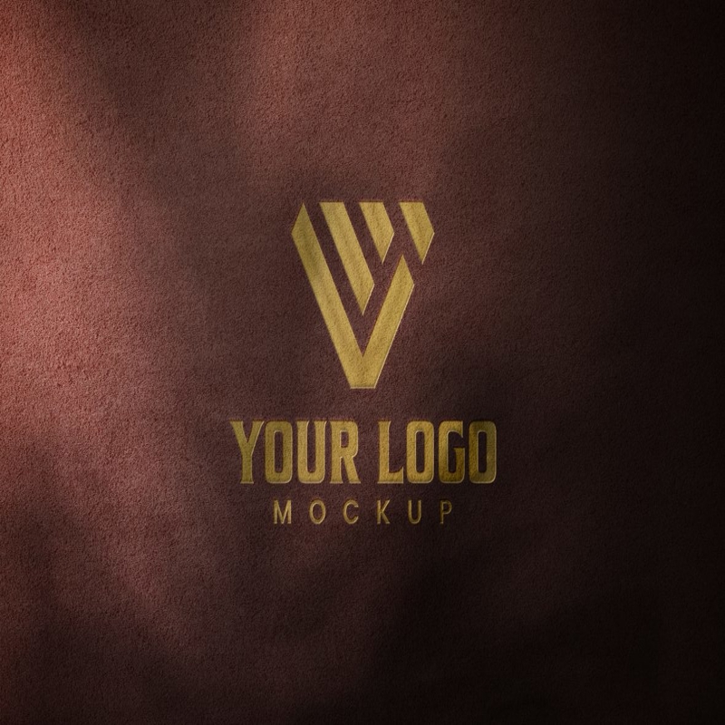 فایل موکاپ لوگو پرس فویل - Foil Press Logo Mockup