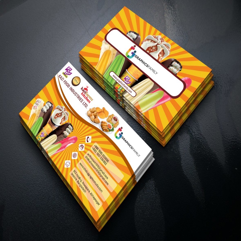 فایل قالب کارت ویزیت غذا و شیرینی - Food&Sweets Business Card Template