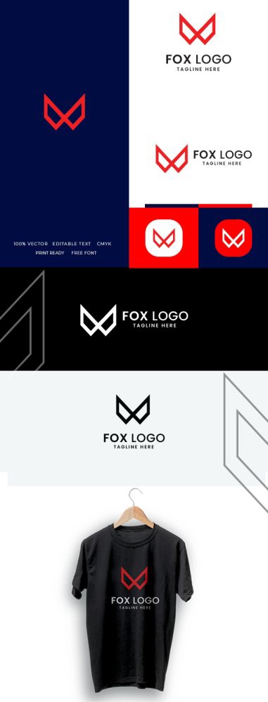 فایل الگوی طراحی لوگوی فاکس - Fox Logo Design Template