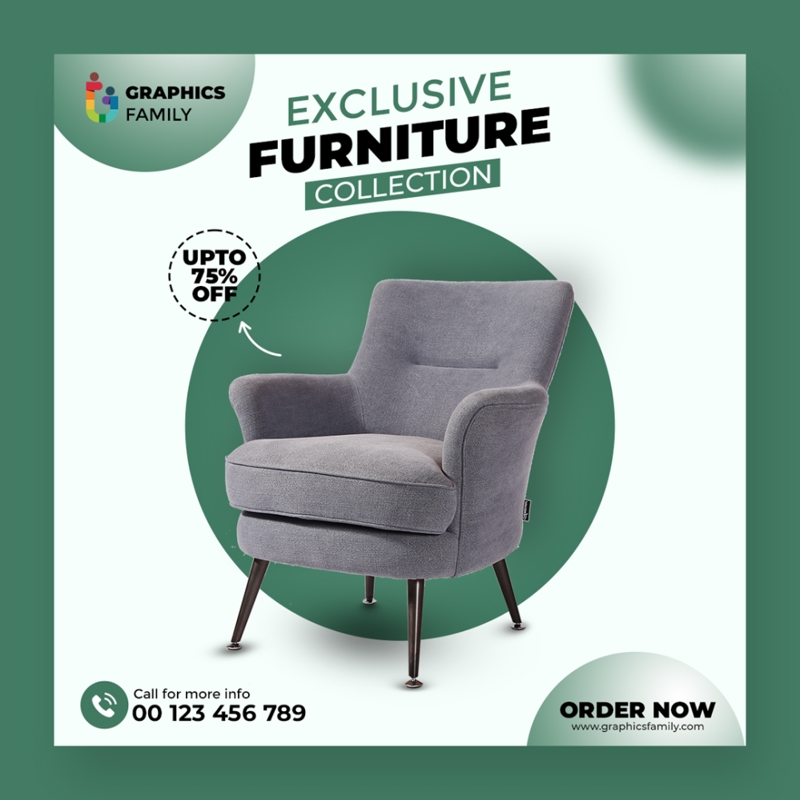 فایل الگوی رسانه اجتماعی مبلمان - Furniture Social Media Template