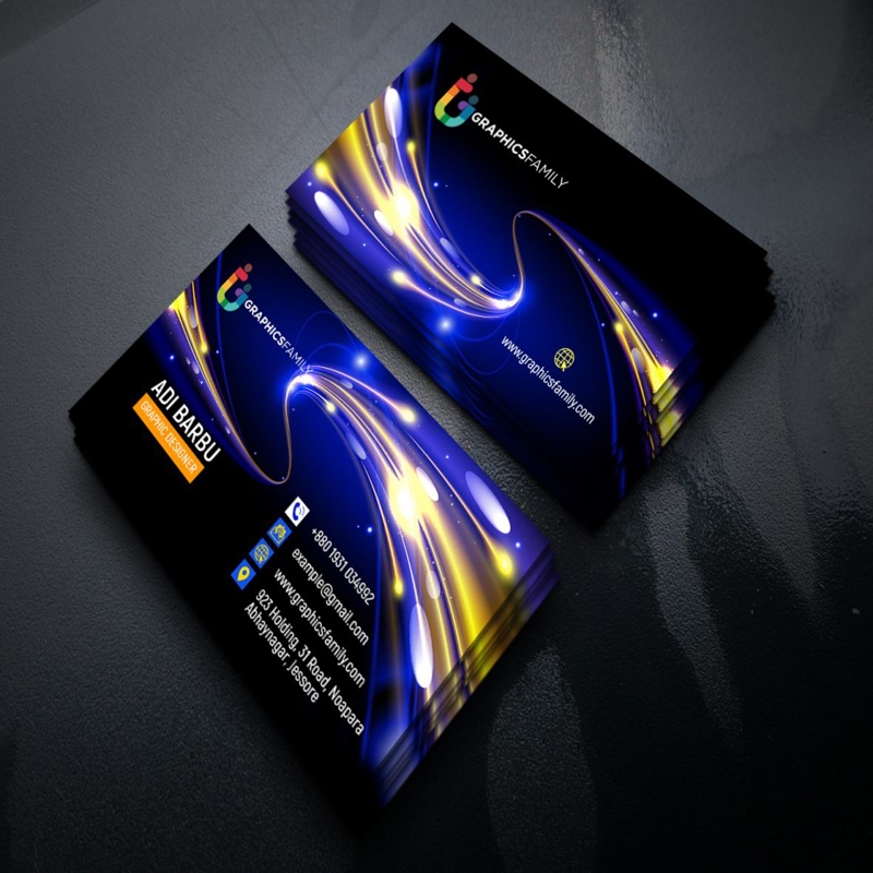 فایل طراحی کارت ویزیت آینده‌نگر - Futuristic Business Card Design