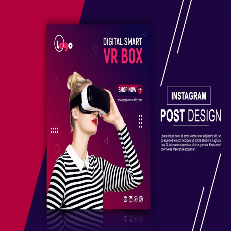 فایل قالب پست شبکه‌های اجتماعی مربعی گجت‌ها - Gadgets square social media post template
