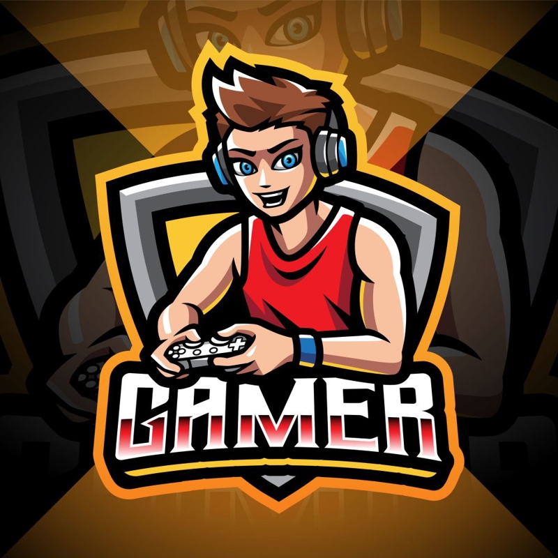 فایل لوگوی بازیکن بازی - Game Player Mascot Logo