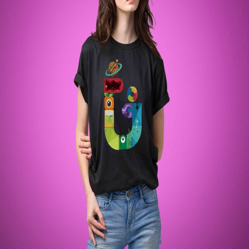 فایل ماک‌آپ طرح هنری تی‌شرت دخترانه - Girl T-Shirt Artwork Mockup