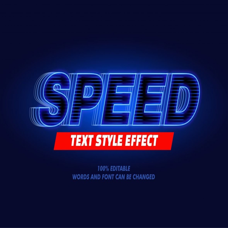 فایل افکت متن با خط آبی درخشان - Glowing Blue Line Text Effect