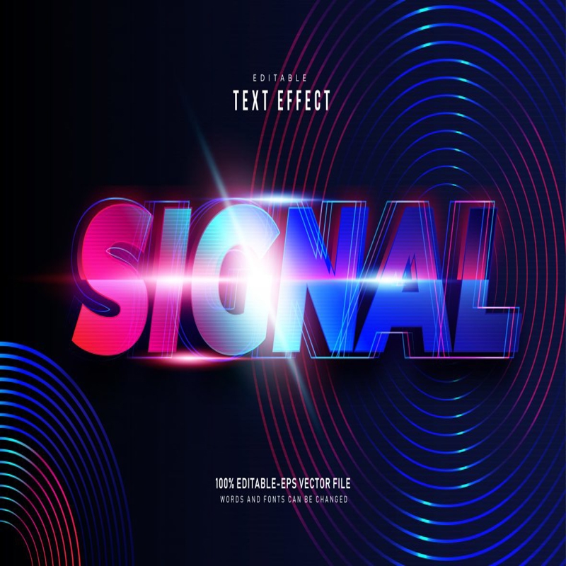 فایل جلوه متن درخشان - Glowing Text Effect