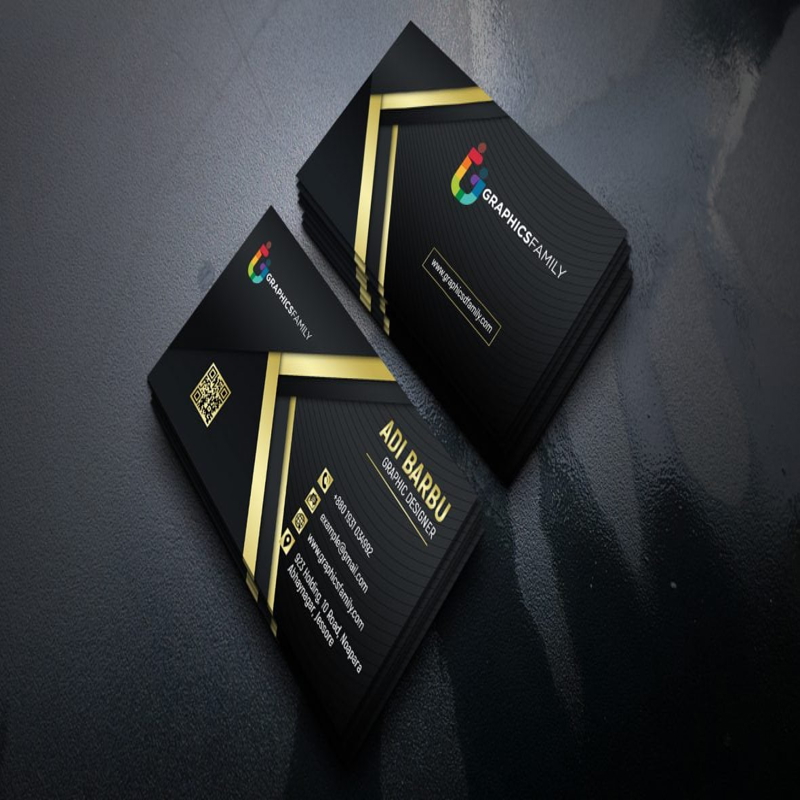 فایل کارت ویزیت طلایی - Gold Business Card