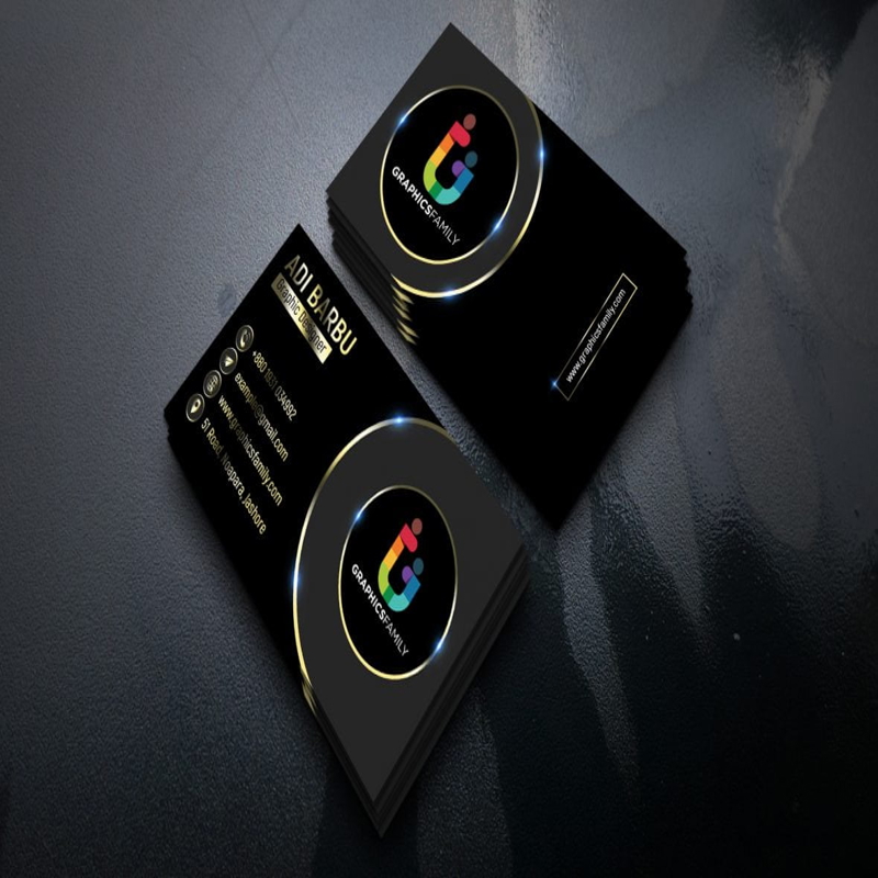 فایل طرح کارت ویزیت طلایی PSD - Gold PSD Visiting Card Design