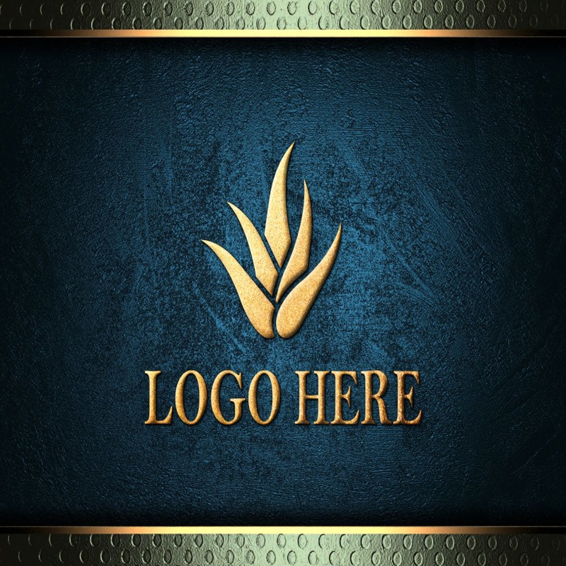 فایل موکاپ لوگوی طلایی با پس‌زمینه لوکس - Golden Logo Mockup with Luxury Background