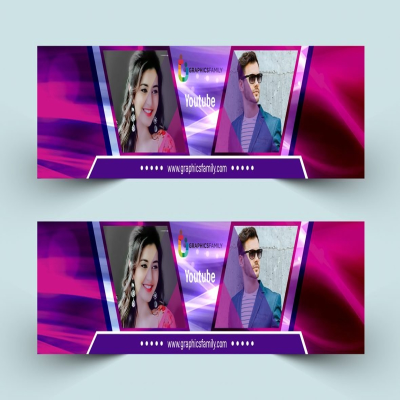 فایل قالب PSD هنری کانال یوتیوب زیبا - Gorgeous YouTube Channel Art PSD Template
