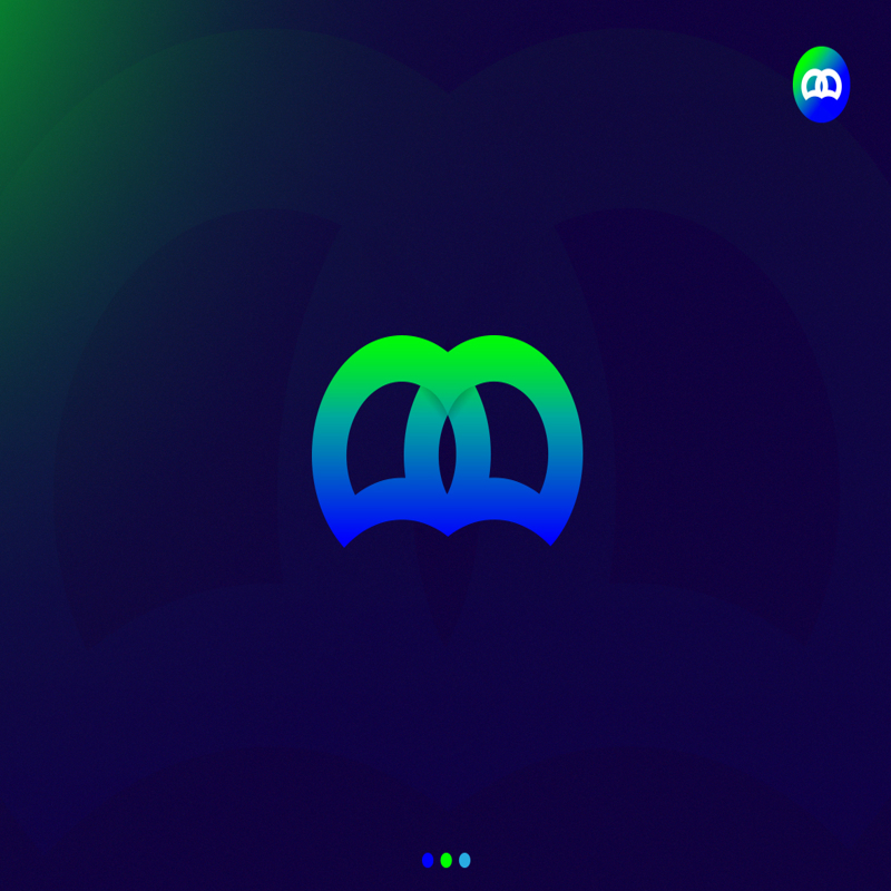 فایل طراحی لوگو با گرادینت حرف M - Gradients Letter M Logo Design