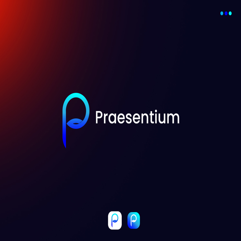 فایل طراحی لوگو با گرادینت حرف P - Gradients Letter P Logo Design