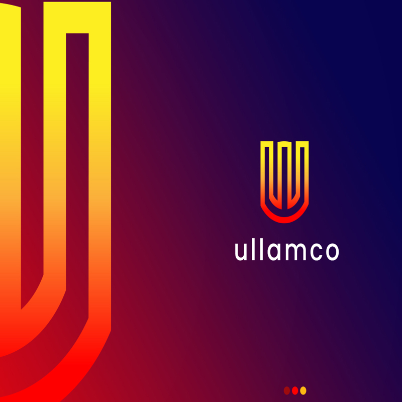 فایل طراحی لوگو با گرادینت حروف UW WU - Gradients Letter UW WU Logo Design