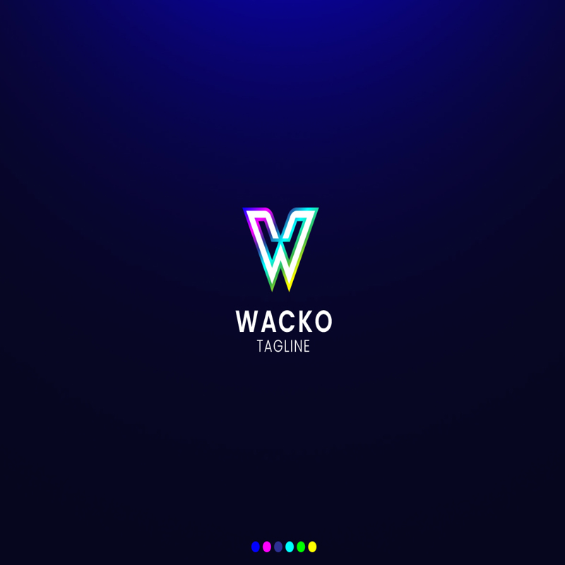 فایل طراحی لوگو با گرادینت حرف W - Gradients Letter W Logo Design