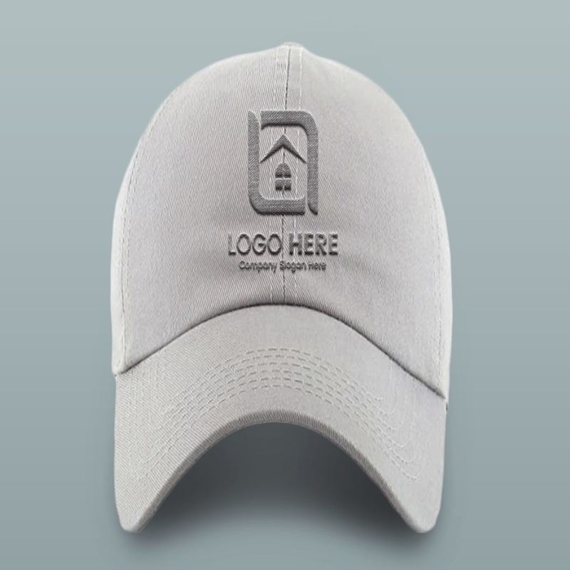 فایل موکاپ لوگو کلاه خاکستری - Gray Cap Logo Mockup