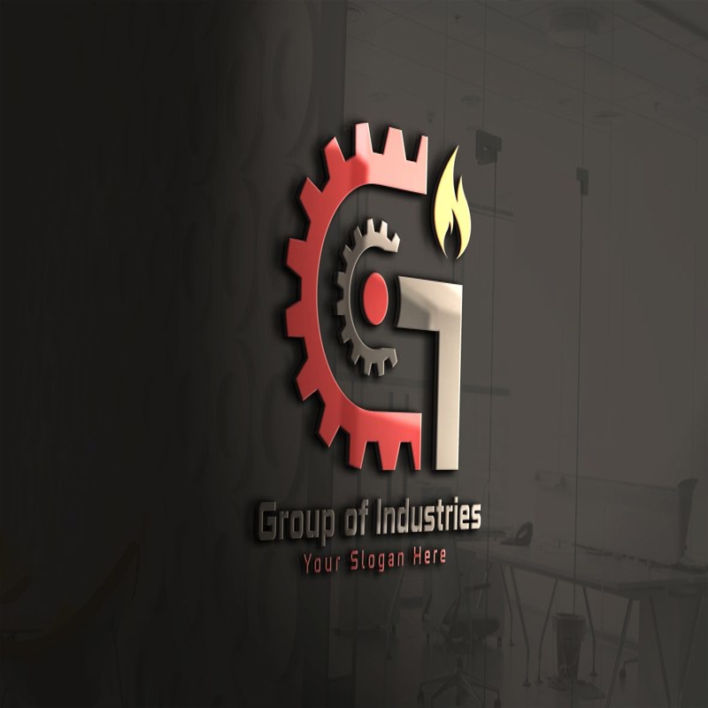 فایل طراحی لوگو گروه صنایع - Group of Industries Logo Design