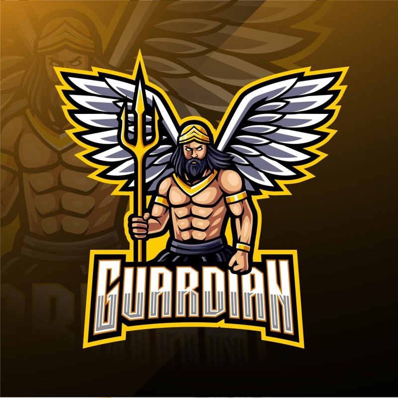 فایل لوگوی قبیله بازی‌های Esports Guardians - Guardians Esports Gaming Clan Mascot Logo