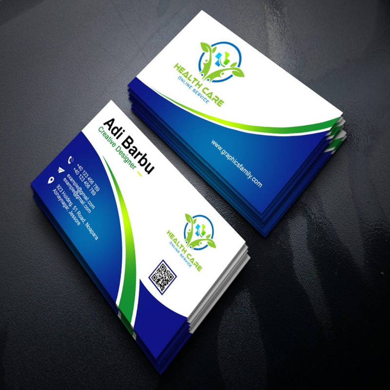 فایل طراحی کارت ویزیت حرفه ای مراقبت های بهداشتی - Healthcare Professional Business Card Design