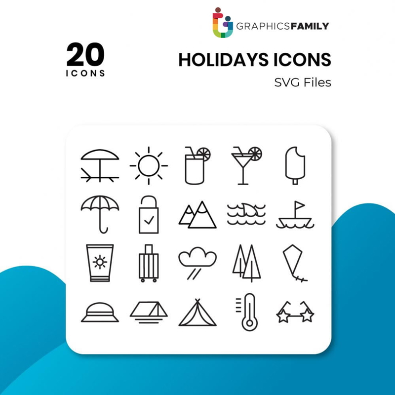 فایل آیکن‌های تعطیلات - Holiday Icons