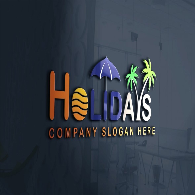 فایل دانلود طراحی لوگو تعطیلات - Holiday Logo Design Download