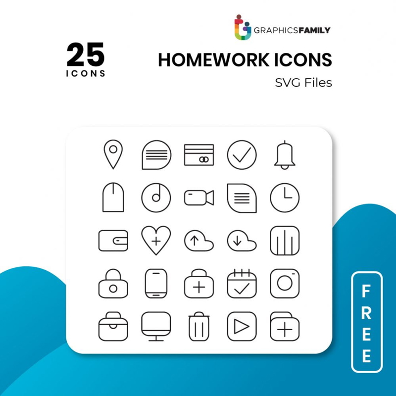 فایل آیکن‌های تکالیف - Homework Icons